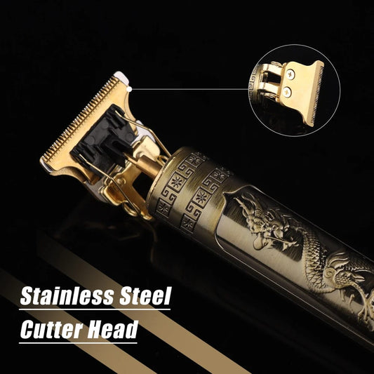 (metal) Vintage T9 Hair Trimmer – Dragon – Golden